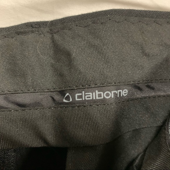 Claiborne Mens Black Double Pleated Cuffed Pants Size 38. - Picture 6 of 10